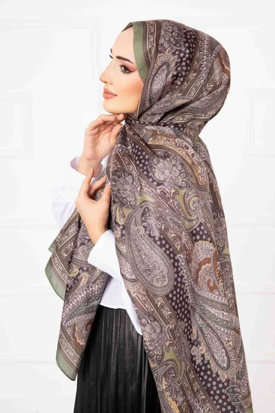 Passport Patterned Cotton Scarf -9