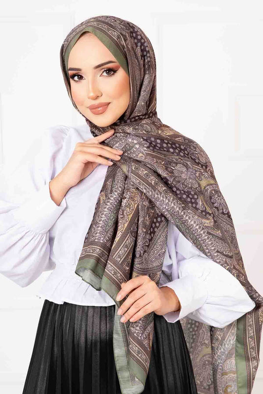 Passport Patterned Cotton Scarf -9