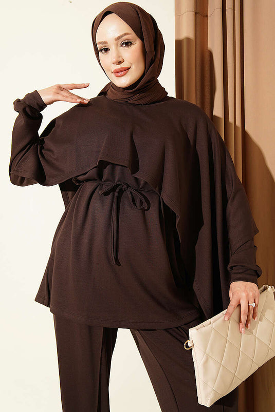 Doppelset Aus Modal Mit Cape-Details