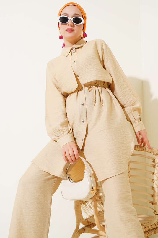 طقم ربطة عنق وحبل من قطعتين من لاتيه