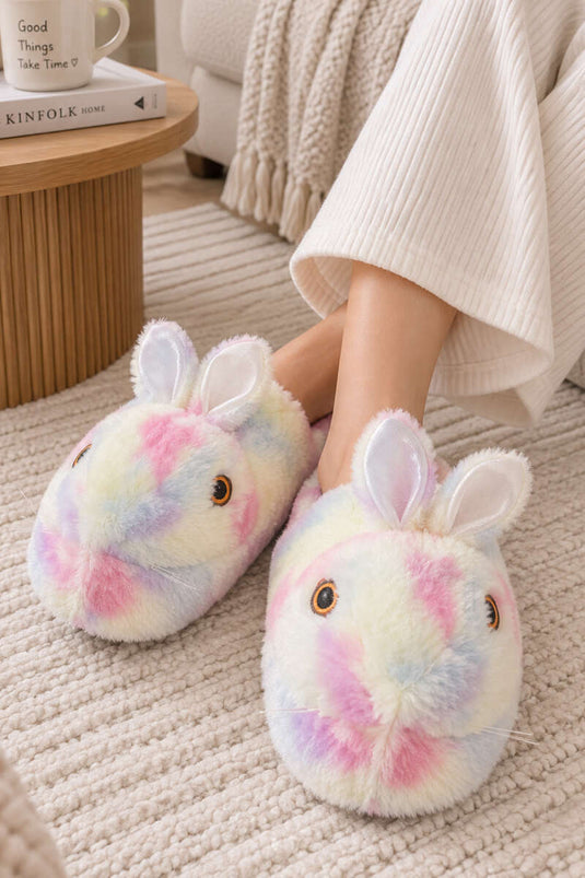 Peluş Tavşan Figürlü Panduf Asorti 1