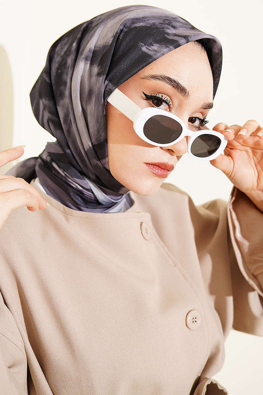 Penç Desen Lina Eşarp Füme