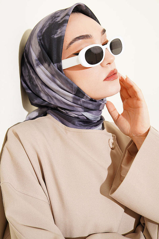 Penç Desen Lina Eşarp Füme