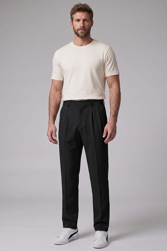 Pantalon ample pour homme Pensli en tissu noir