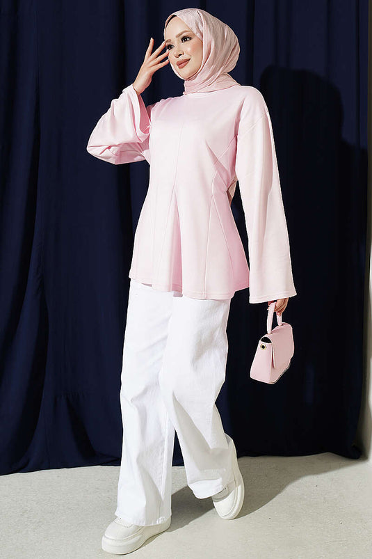 Tunique Rose À Franges Et À Nouer