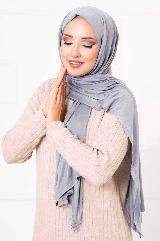 Combed Shawl Light Grey