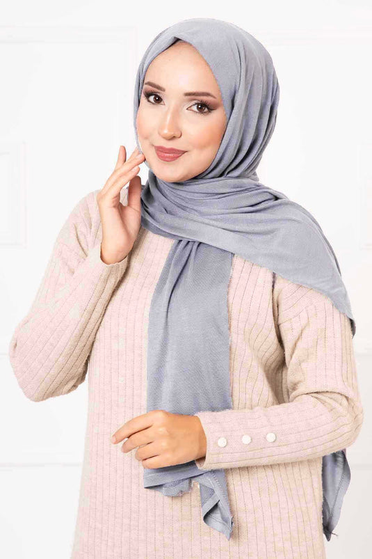 Combed Shawl Light Grey