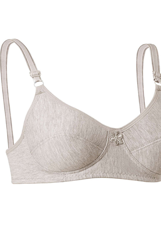 Soutien-gorge en coton peigné et éponge, mélange marron