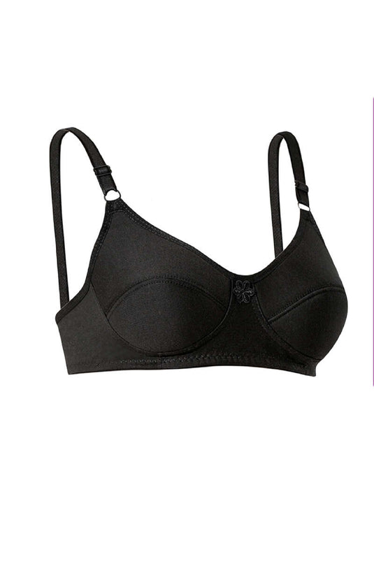 Soutien-gorge en coton peigné et éponge noir
