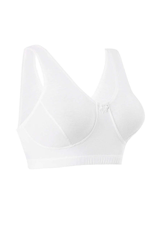 Combed Cotton Half Tank Top White