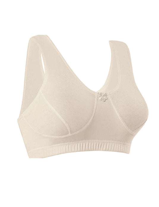 Débardeur court en coton peigné marron chiné