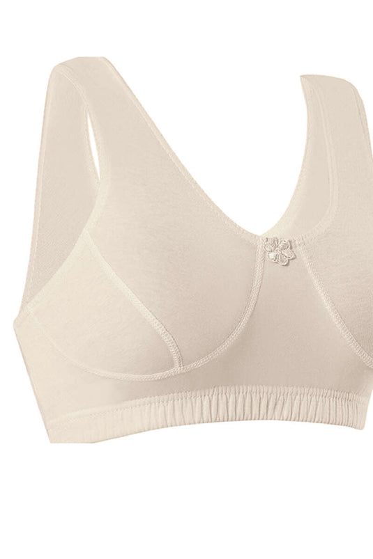 Débardeur court en coton peigné marron chiné