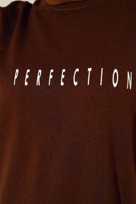 Perfection Baskılı Tunik Kahve