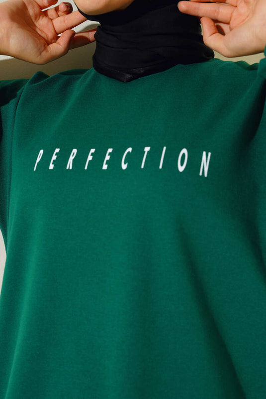 Perfection Baskılı Tunik Zümrüt Yeşili