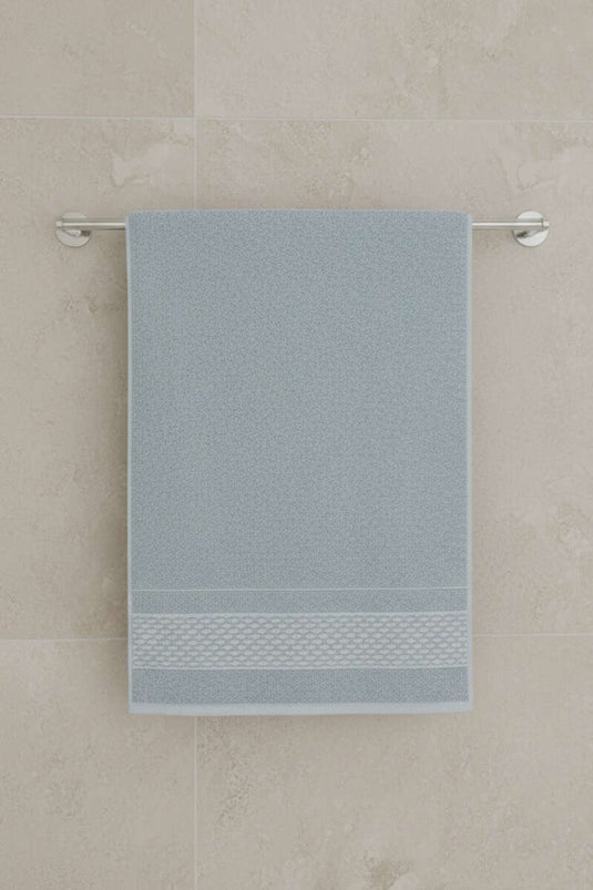 Asciugamano da mano con motivo a nido d'ape blu