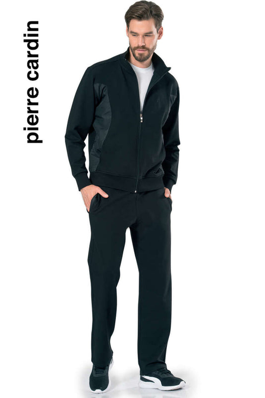 طقم بدلة رياضية رجالية بيير كاردان أسود