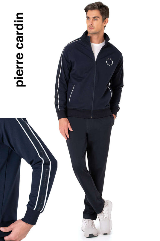 Ensemble de survêtement pour homme Pierre Cardin avec inscription Yaka, bleu marine