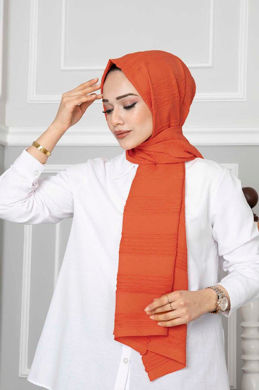 Plissierter Schal Granatapfelblume