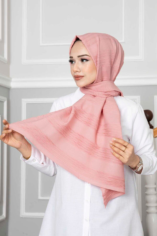 Scialle pieghettato in polvere