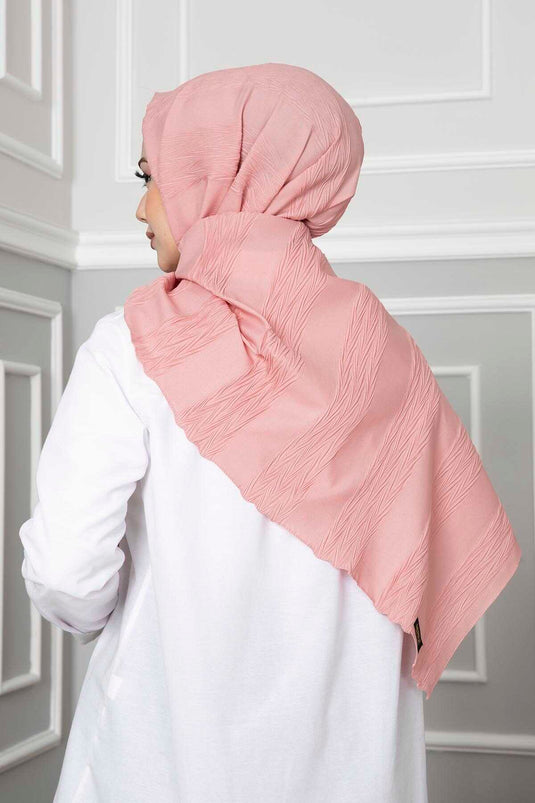 Scialle pieghettato in polvere