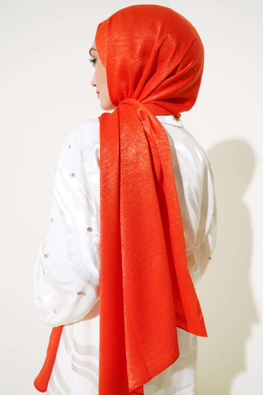 شال لامع برتقالي