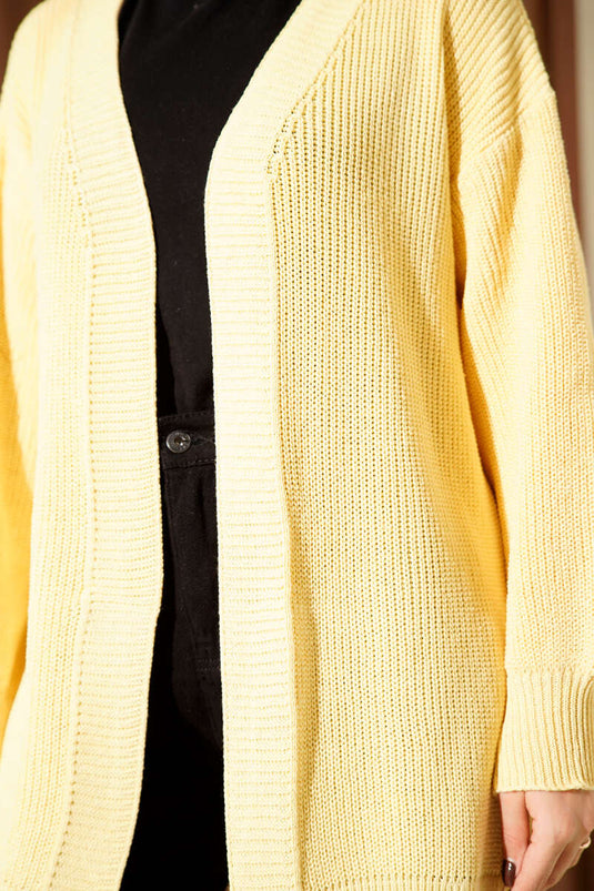 Gilet basique jaune à points de riz