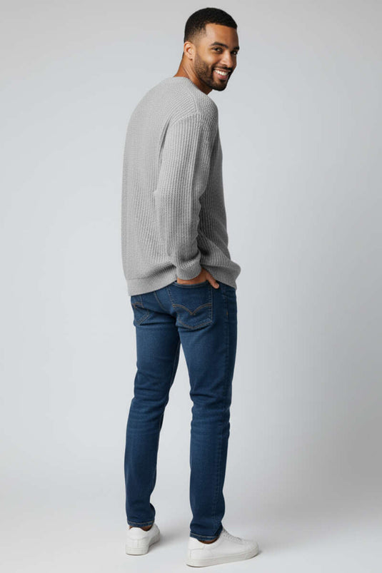 Pull homme Rice Stitch gris