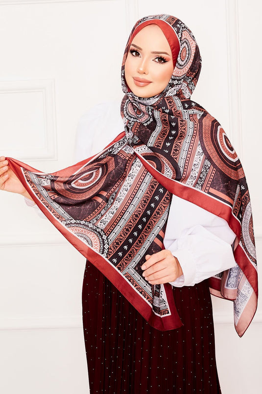 Plato Patterned Soft Shawl -15