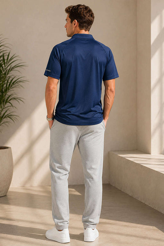 Polo Yaka Düğmeli Erkek T-shirt Petrol