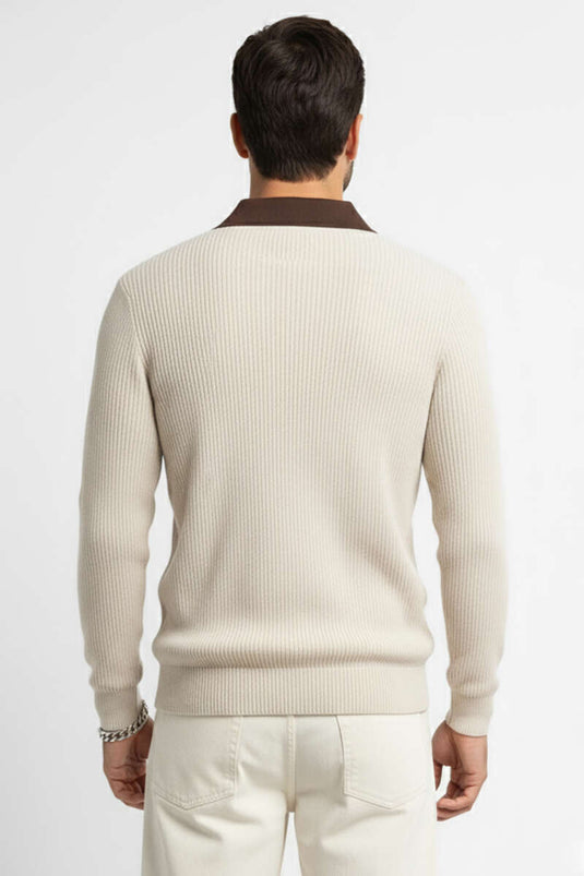 تيشيرت بولو ياكا ملون، لون بيج قوزاقي