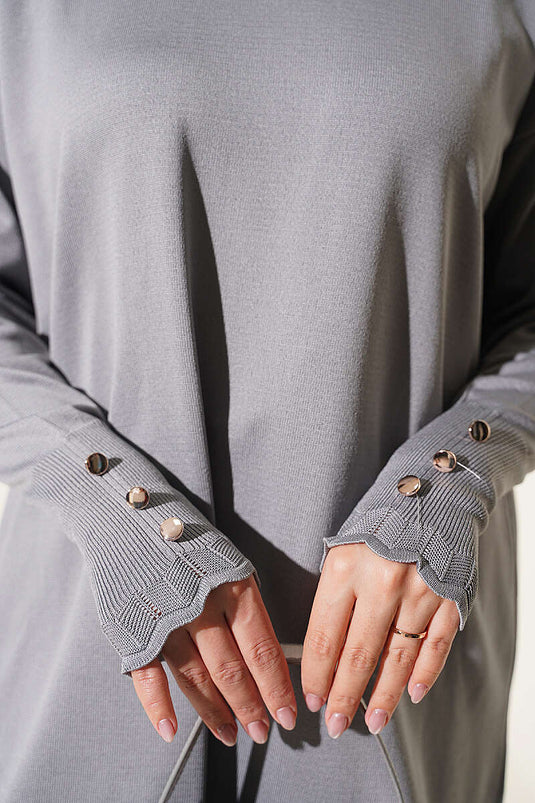 Polyester Coltrui Tuniek In Grijs
