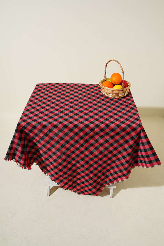 Manta de picnic de cuadros rojos