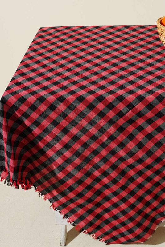 Manta de picnic de cuadros rojos