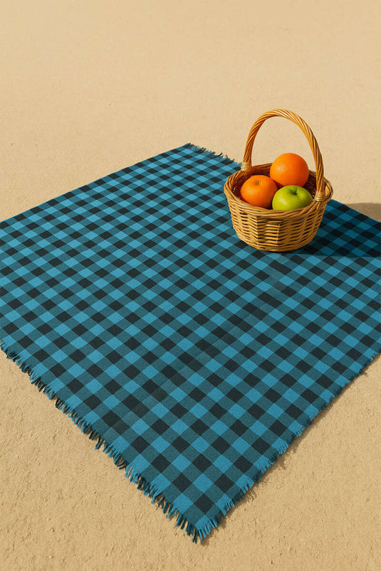 Couverture de pique-nique vichy menthe