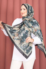 Collection De Foulards Floraux Kaki Premium