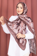 Série De Foulards À Motif Floral Premium En Café