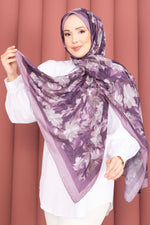 Collection De Châles Floraux Prune Premium