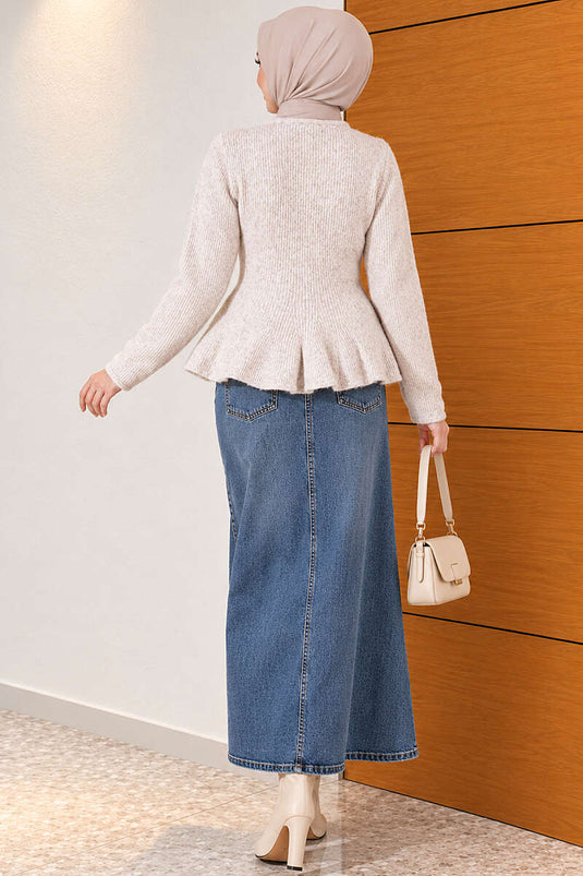 Prenses Model Triko Kazak Taş