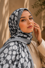 Série De Foulards À Motifs Gris Fumé
