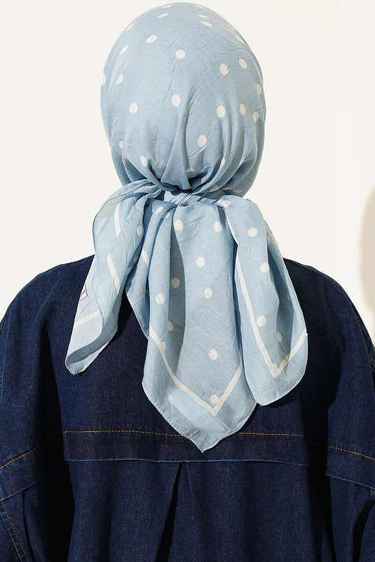 Écharpe En Bambou À Pois Bébé Bleu