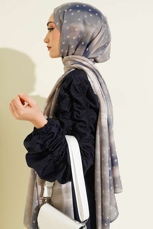وشاح متدرج منقط أزرق