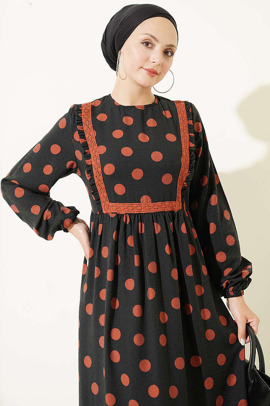 Robe À Volants À Pois En Terre Cuite