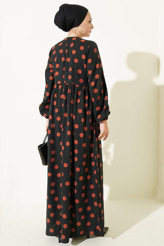 Robe À Volants À Pois En Terre Cuite