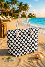 Sac De Plage À Pois Blanc