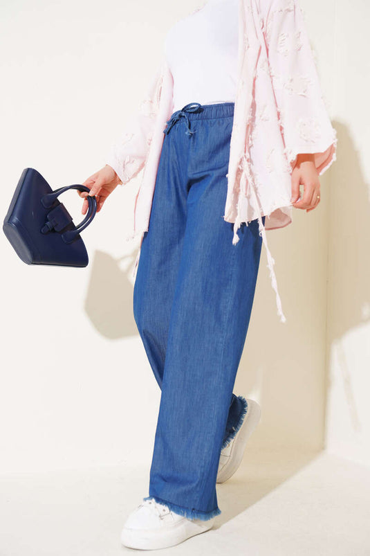 Püskül Detaylı Pantolon Kot