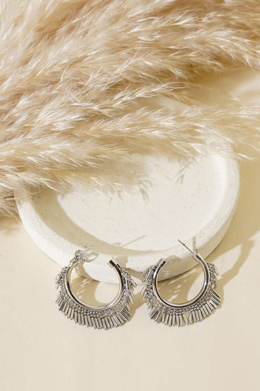 Boucle D'oreille Pompon Argent