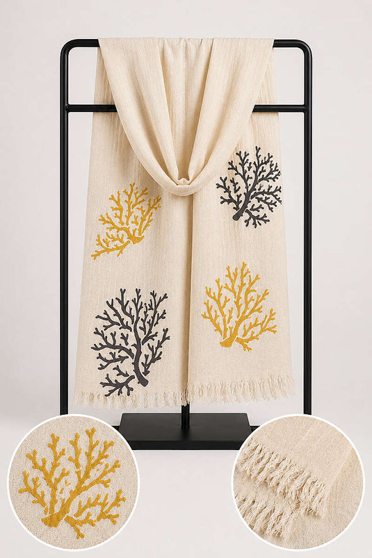 Serviette De Plage En Mousseline À Franges, Lot De 11