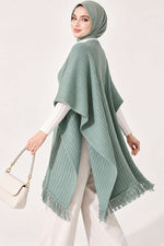Écharpe À Franges En Tricot Menthe