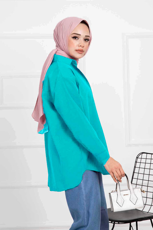 Camicia Hijab dalla vestibilità comoda menta