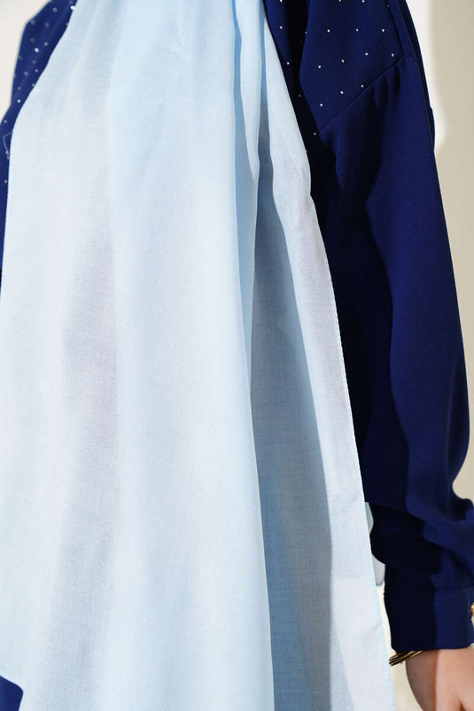 Châle naturel Rami bleu bébé -178